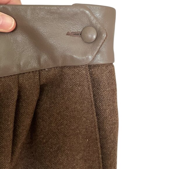 Le Painty Womens VTG Wool Trousers Sz 26X28 Brown Quiet Luxury Old Money Capsule - Picture 4 of 7